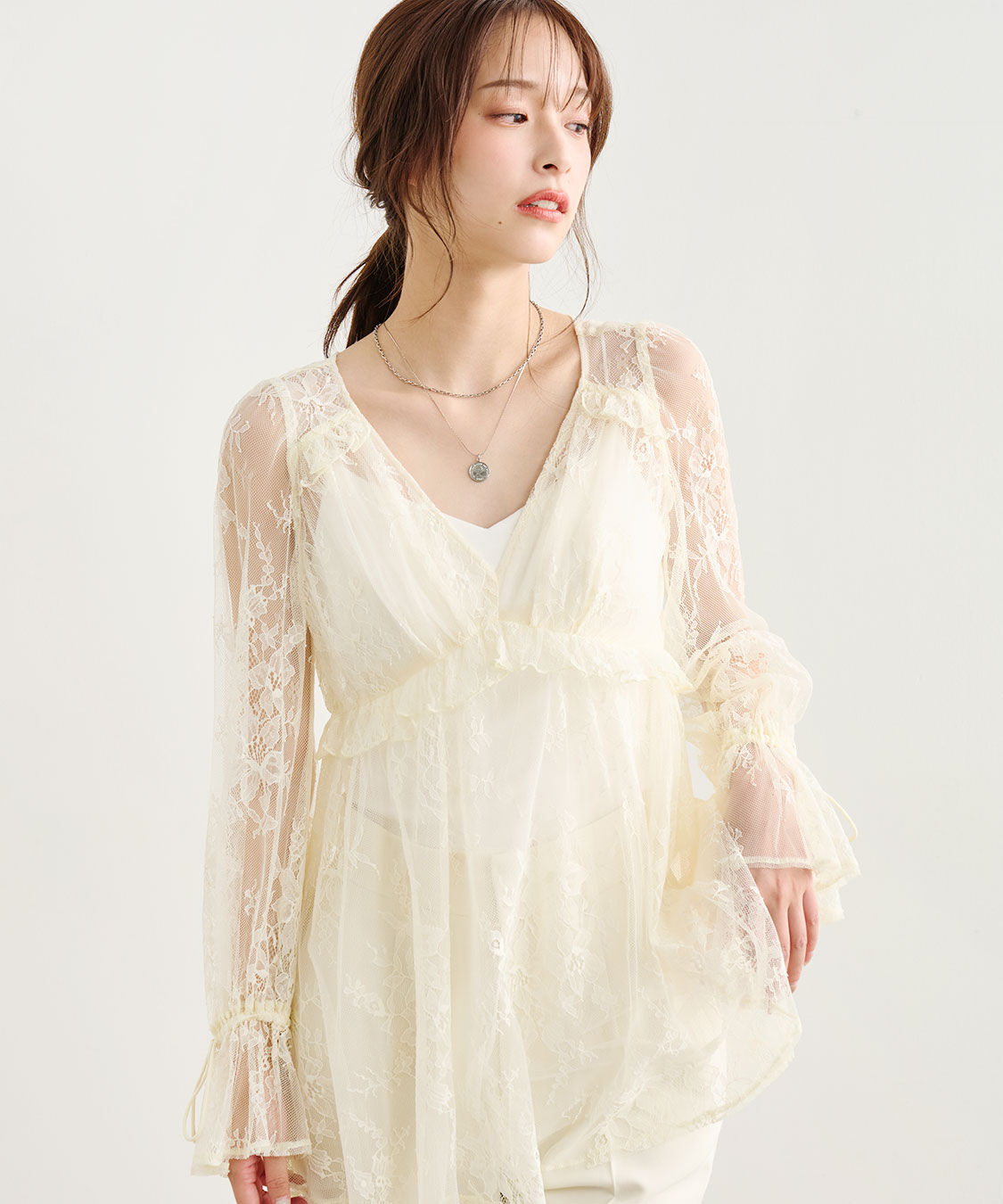 COCO DEAL「レースフレアブラウス」|シャツ・ブラウス|