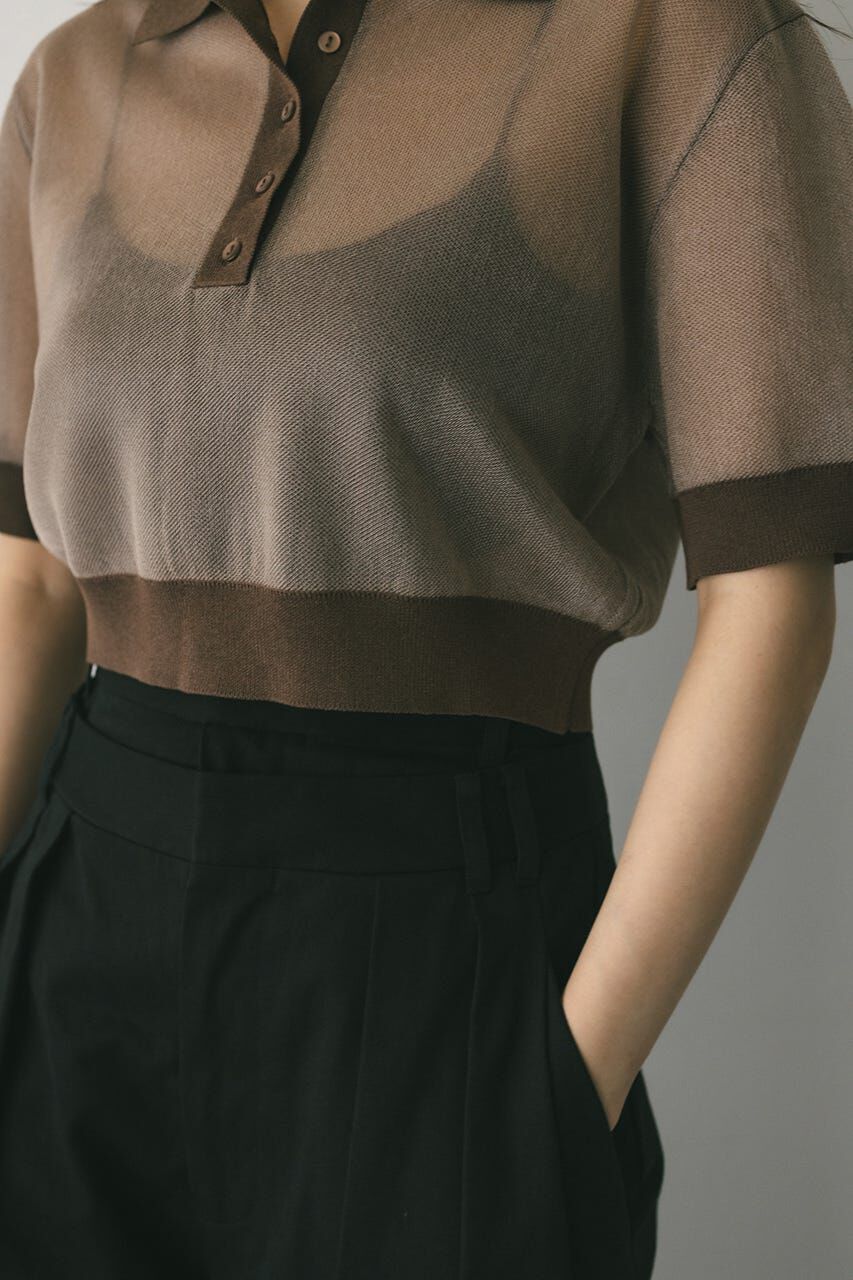 STYLEMIXER「シアーフォルムポロニット」|ニット・セーター|