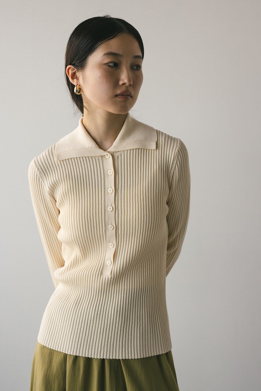 STYLEMIXER「デザインカラーニットポロ」|ニット・セーター|