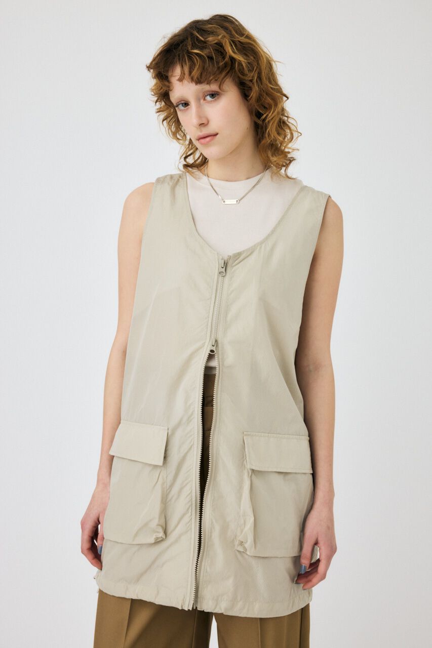 MOUSSY「NYLON ZIP VEST ドレス」|ワンピース|