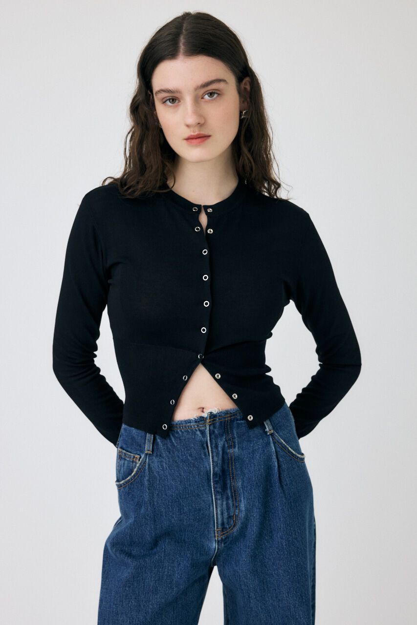 MOUSSY「WAIST SWITCHING カーディガン」|カーディガン|