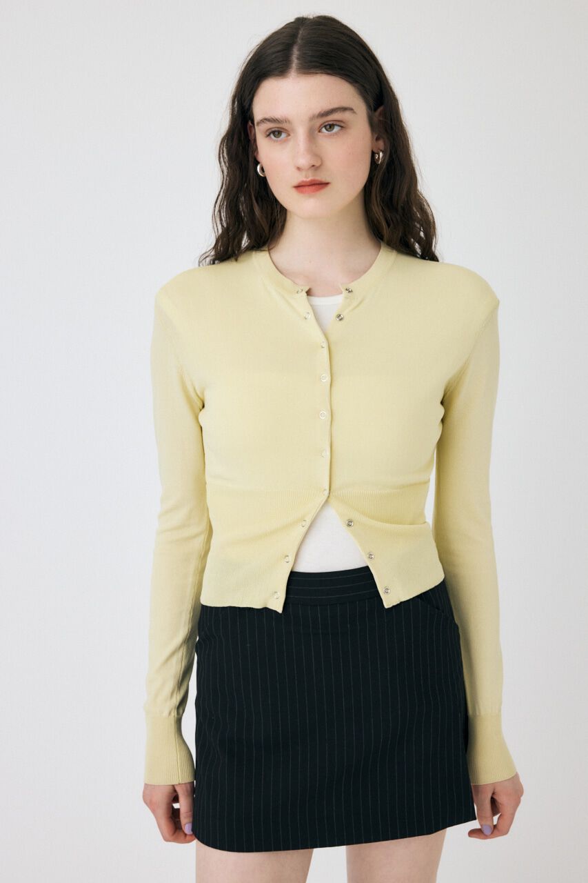 MOUSSY「WAIST SWITCHING カーディガン」|カーディガン|L/YEL1