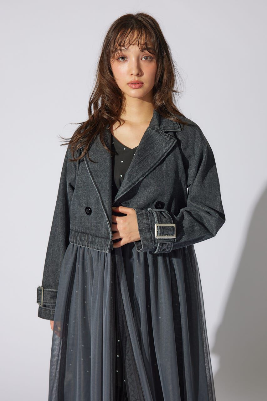 rienda「チュールコンビトレンチコート」|その他|