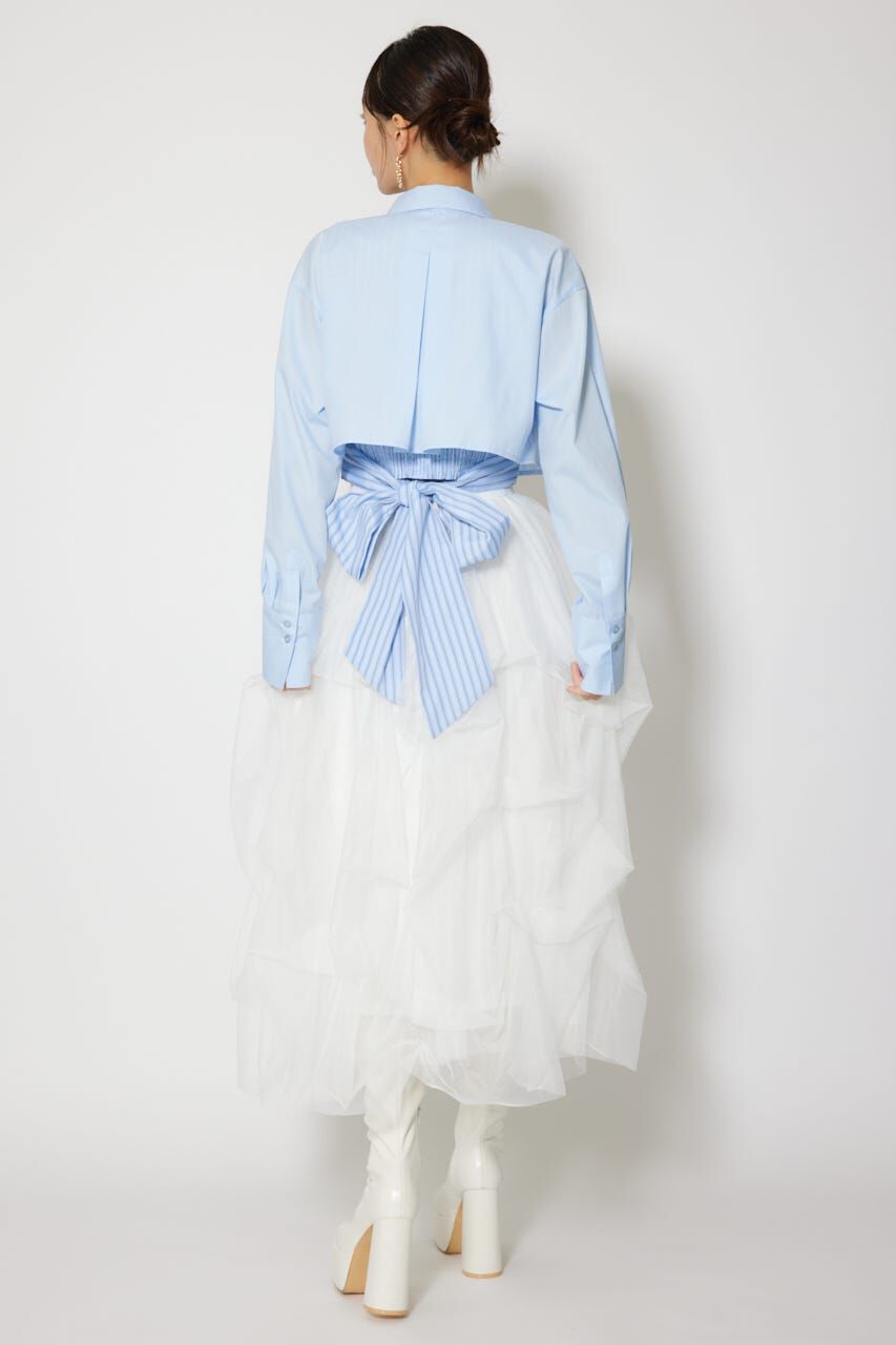 rienda「ランダムタックチュールスカート」|スカート|