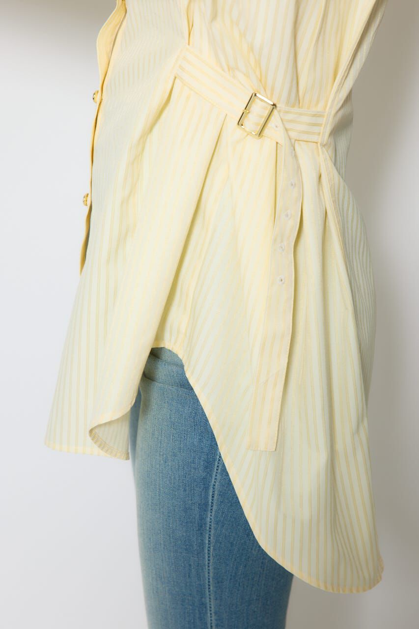 rienda「ベルトディティールビッグシャツ」|シャツ・ブラウス|