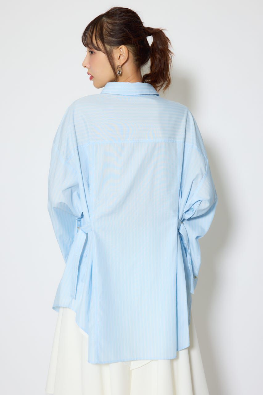 rienda「ベルトディティールビッグシャツ」|シャツ・ブラウス|