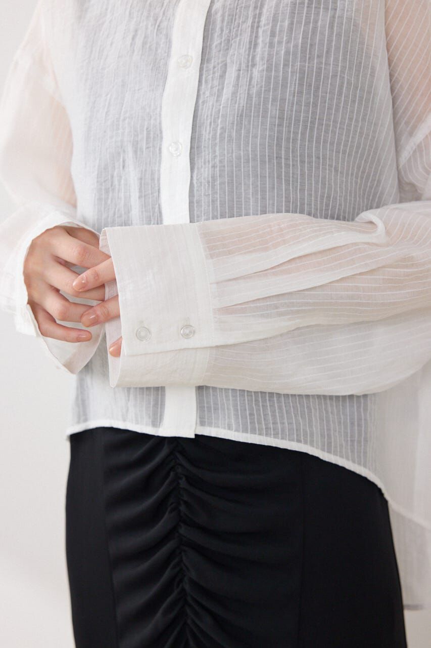 rienda「アシンメトリーストライプシャツ」|シャツ・ブラウス|