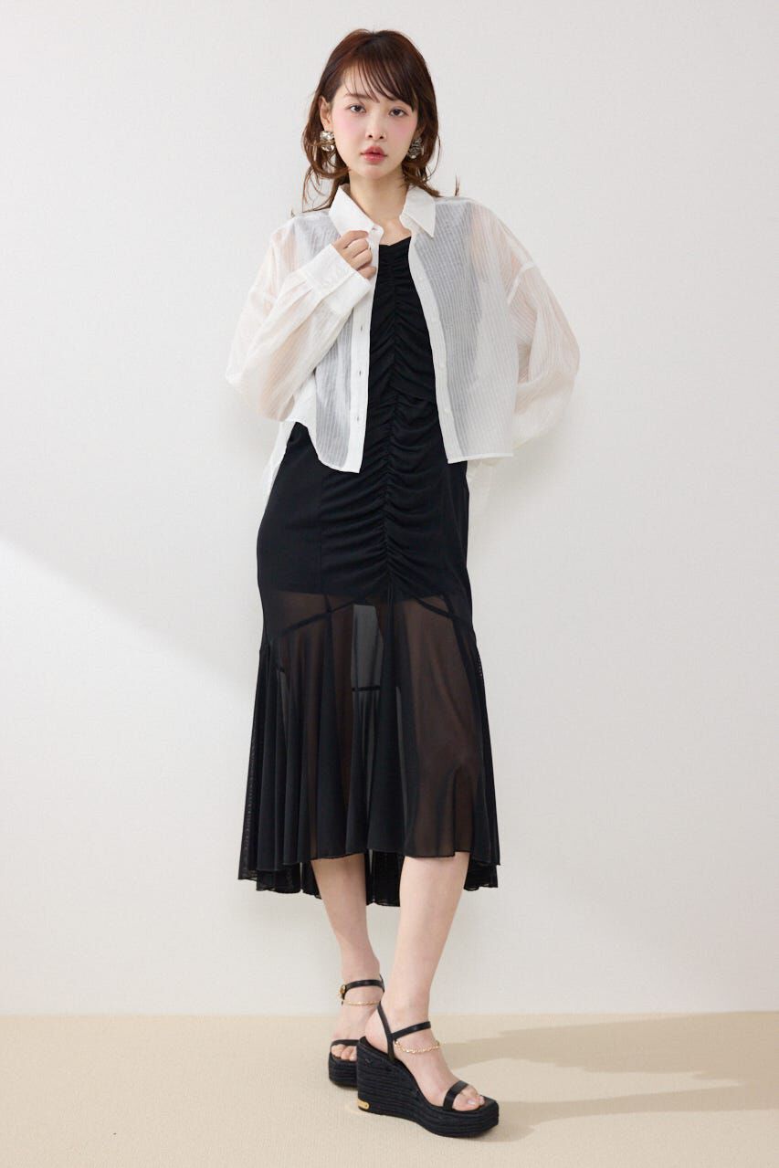 rienda「アシンメトリーストライプシャツ」|シャツ・ブラウス|