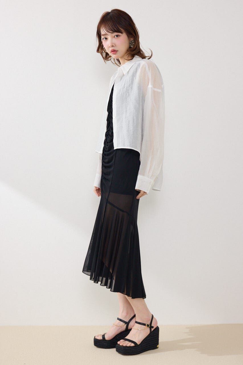 rienda「アシンメトリーストライプシャツ」|シャツ・ブラウス|