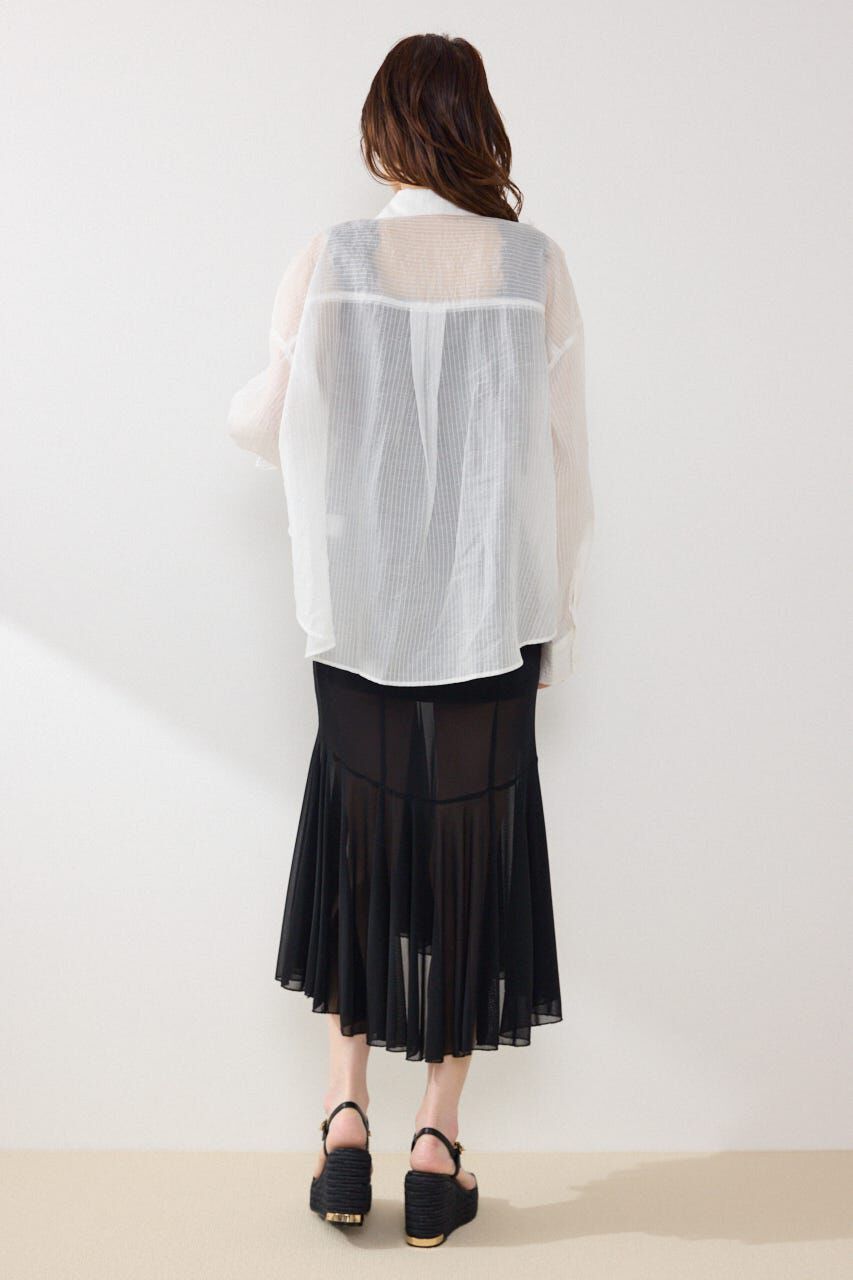 rienda「アシンメトリーストライプシャツ」|シャツ・ブラウス|