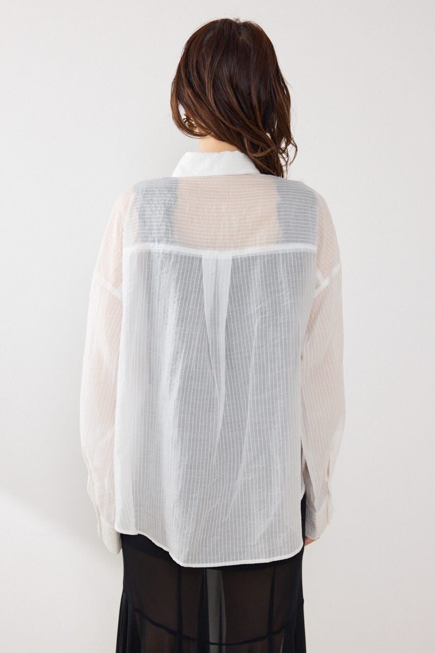 rienda「アシンメトリーストライプシャツ」|シャツ・ブラウス|