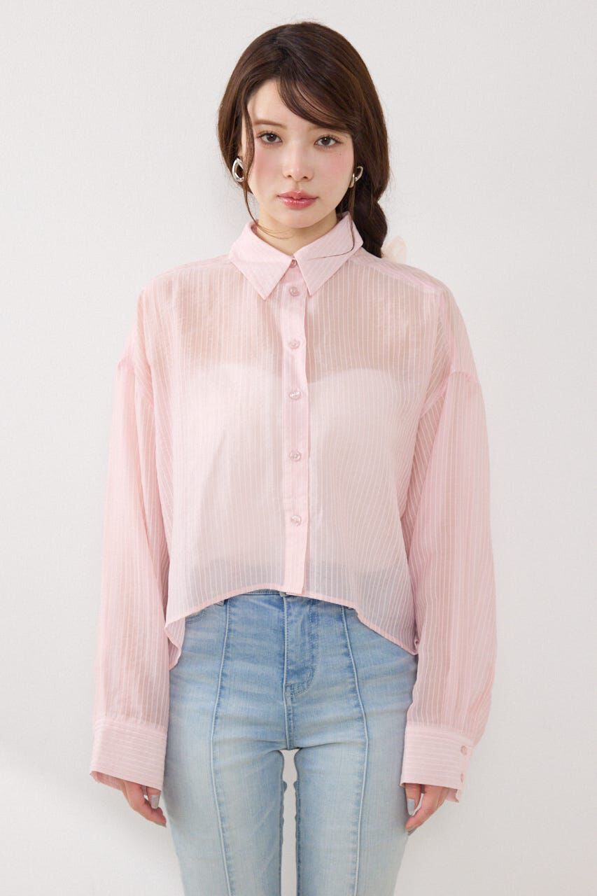 rienda「アシンメトリーストライプシャツ」|シャツ・ブラウス|