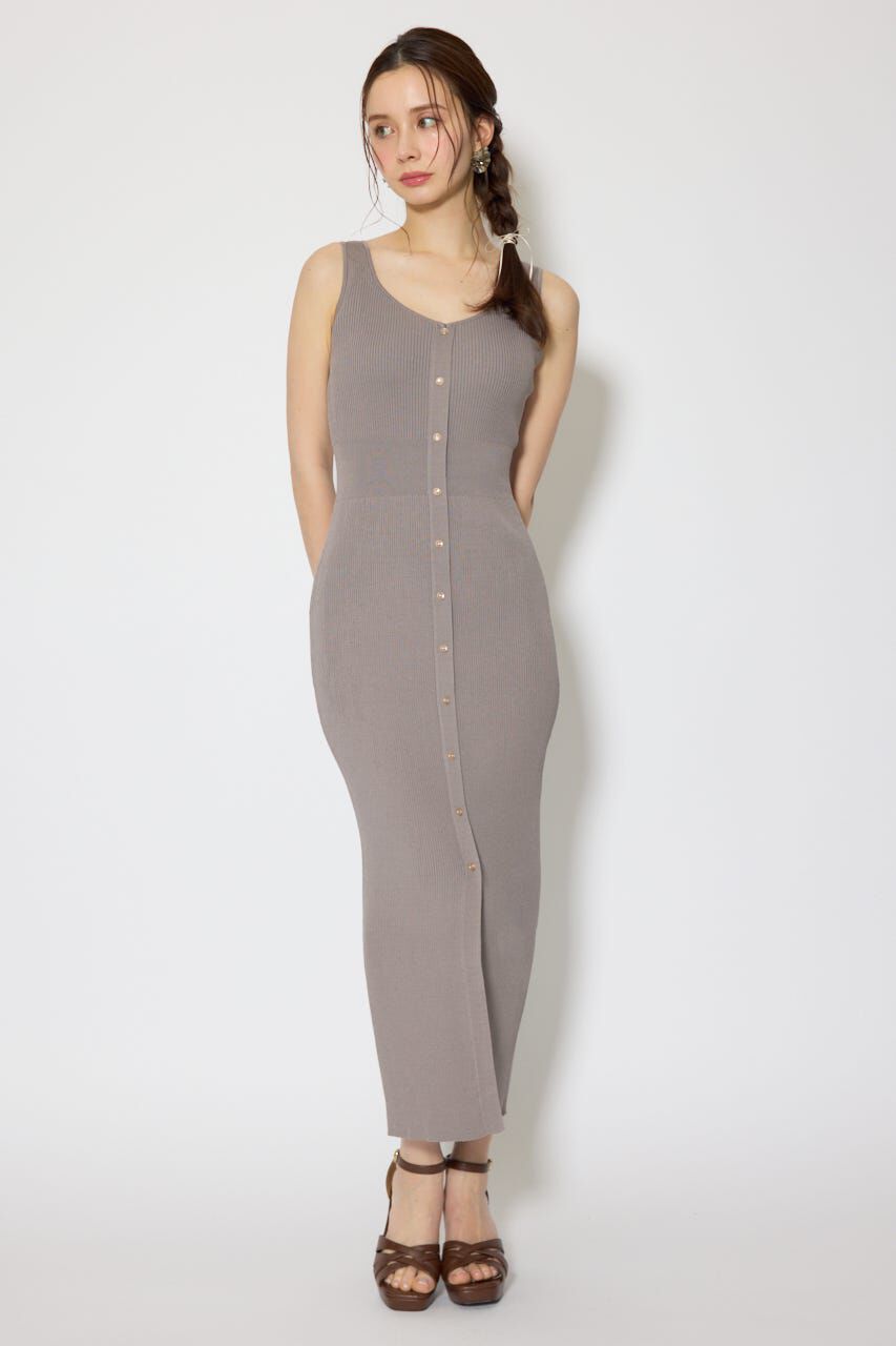 rienda「シフォンカーデセットタイトニットワンピース」|ワンピース|