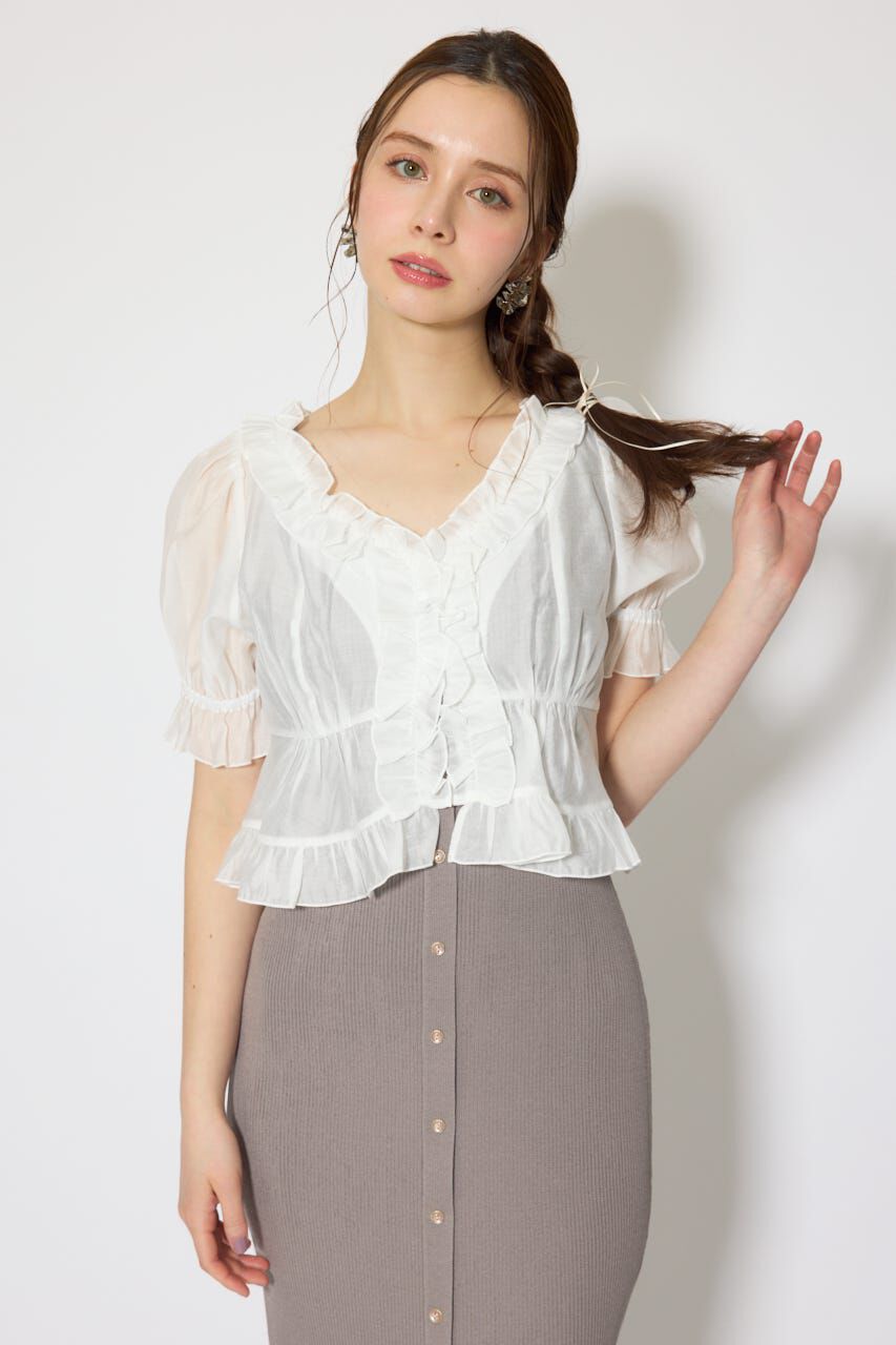 rienda「シフォンカーデセットタイトニットワンピース」|ワンピース|