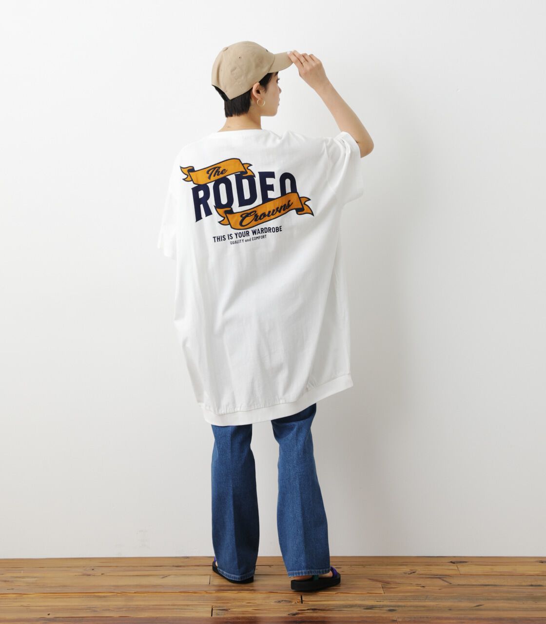 RODEO CROWNS「リボンロゴTシャツワンピース」|ワンピース|