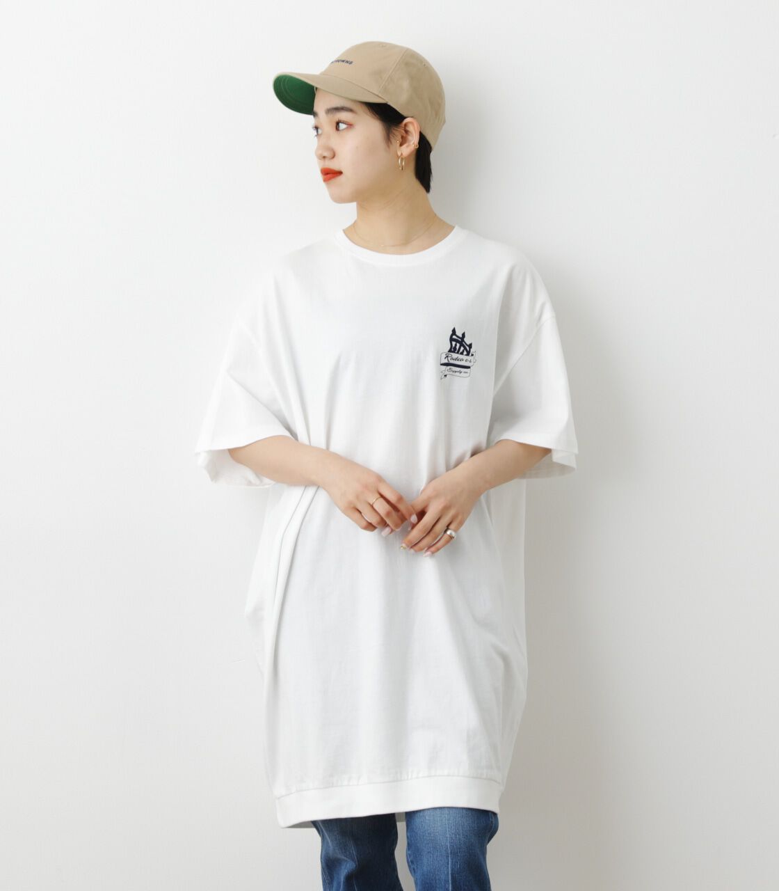 RODEO CROWNS「リボンロゴTシャツワンピース」|ワンピース|