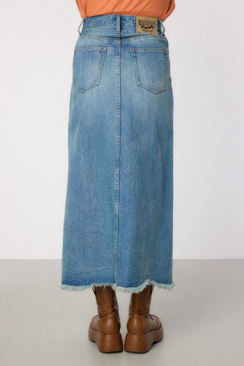 RODEO CROWNS「スリットデニムマキシスカート」|スカート|