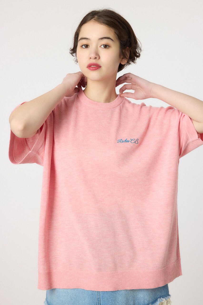 RODEO CROWNS「スクリプトロゴニットトップス」|ニット・セーター|L/PNK1