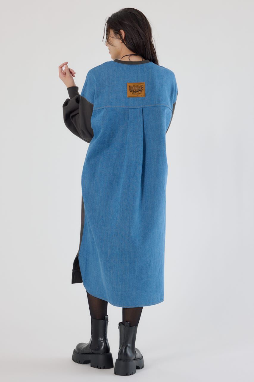 RODEO CROWNS「デニム切替スウェットワンピース」|ワンピース|