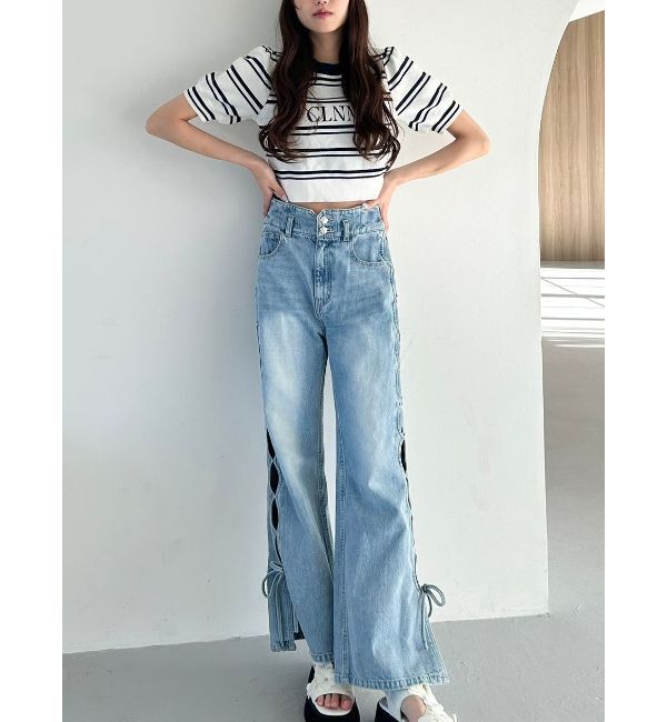 CALNAMUR「LOGO JACQUARD KNIT/ロゴジャガードニット」|ニット・セーター|