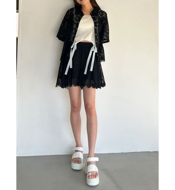 CALNAMUR「FLOWER LACE CULOTTES/フラワーレースキュロット」|スカート|