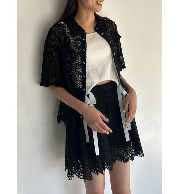 CALNAMUR「FLOWER LACE CULOTTES/フラワーレースキュロット」|スカート|