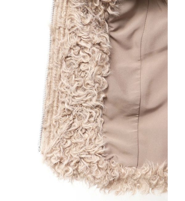 CALNAMUR「フェイクファーノースリーブスタンドブルゾン」|ブルゾン・スタジャン|