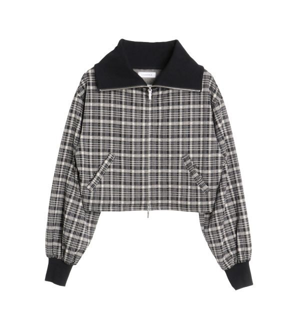 CALNAMUR「チェックニットソーブルゾン」|ブルゾン・スタジャン|