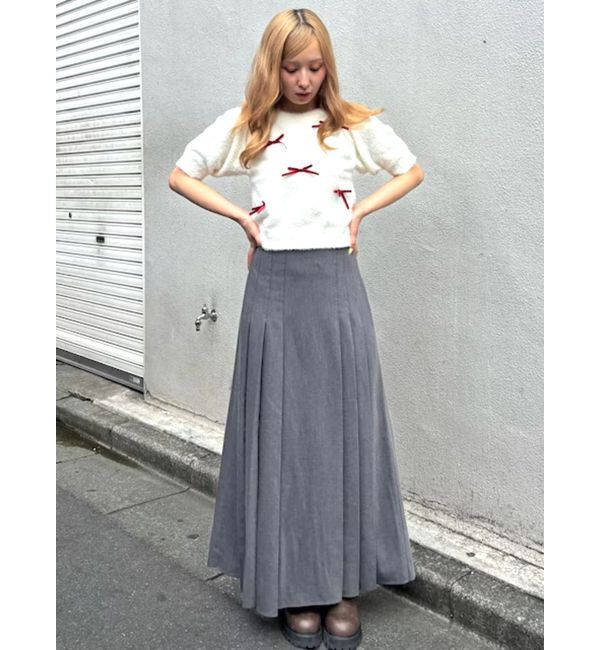 CALNAMUR「ランダムプリーツロングＳＫ」|スカート|