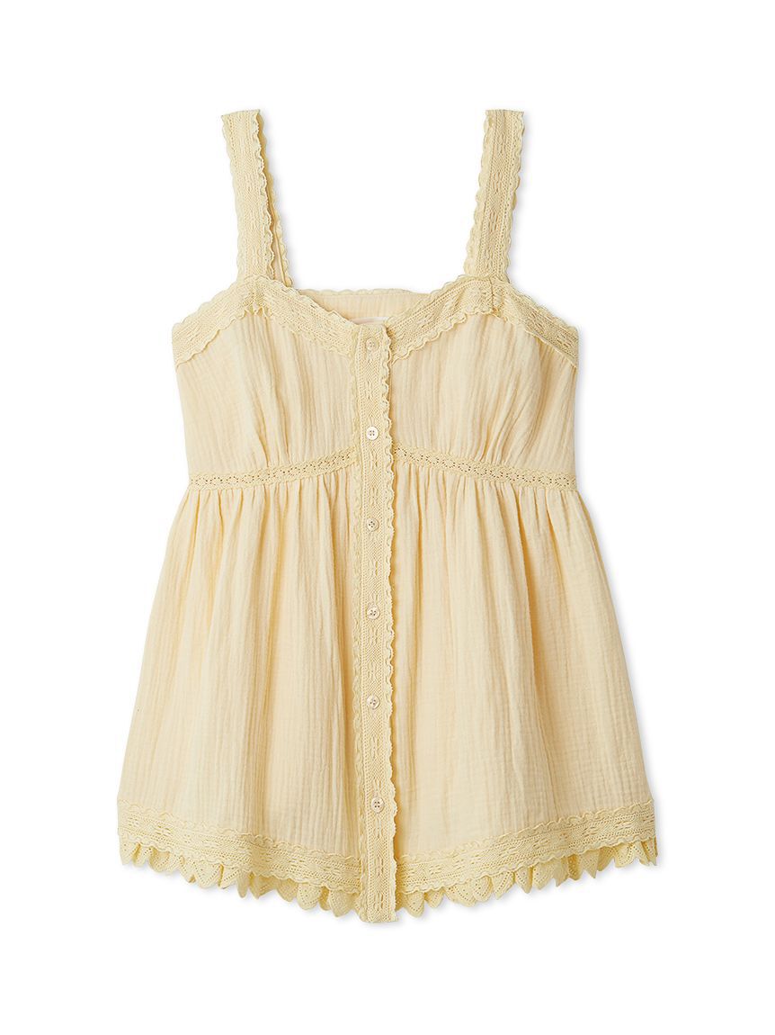 SNIDEL HOME「コットンガーゼタンク」|ルームウェア|YEL