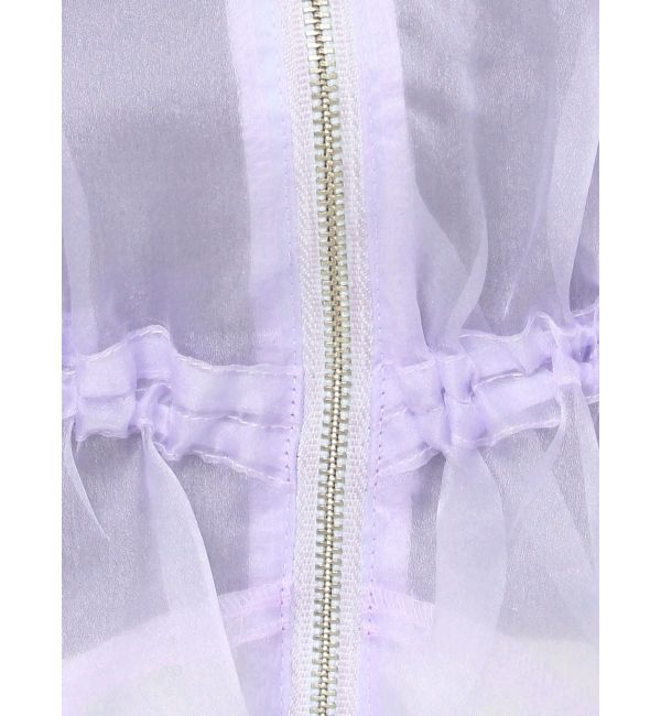 RESEXXY「ギャザークロップドシアーブルゾン」|ブルゾン・スタジャン|