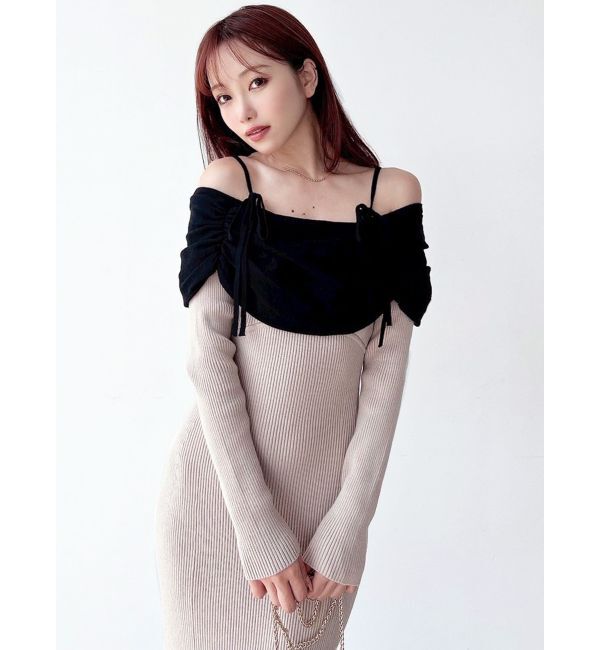 RESEXXY「【骨格ストレート向け】バイカラーニットワンピース」|ワンピース|