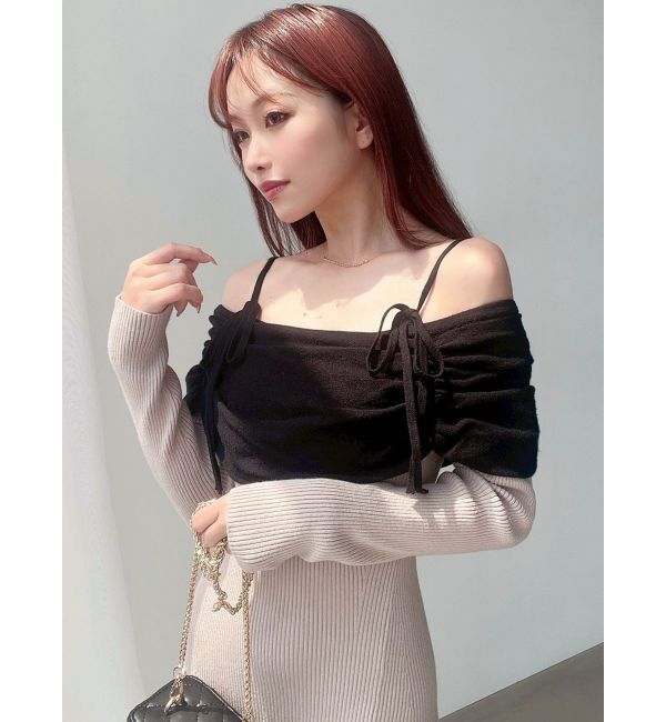 RESEXXY「【骨格ストレート向け】バイカラーニットワンピース」|ワンピース|