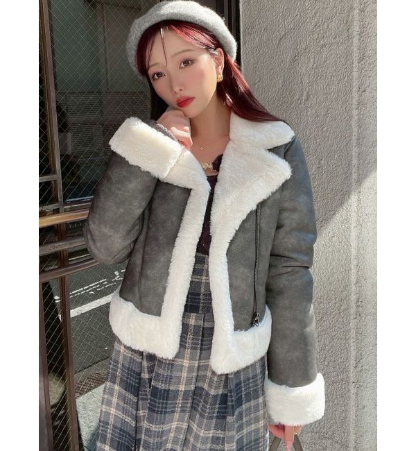 RESEXXY「ヴィンテージライクフェイクファーブルゾン」|ブルゾン・スタジャン|