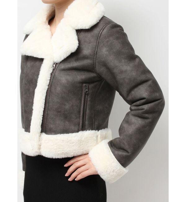 RESEXXY「ヴィンテージライクフェイクファーブルゾン」|ブルゾン・スタジャン|