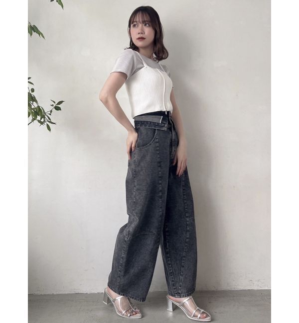 dazzlin「カーブラインデニムパンツ」|デニム|