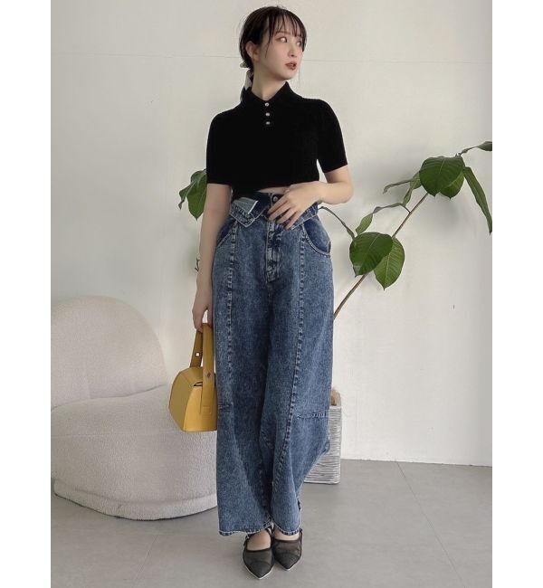 dazzlin「カーブラインデニムパンツ」|デニム|