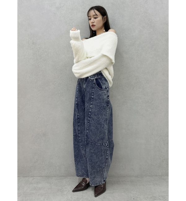 dazzlin「カーブラインデニムパンツ」|デニム|