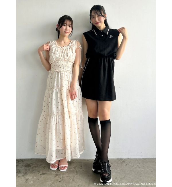 dazzlin「【メロクロコラボ】サイドラインミニワンピース」|ワンピース|