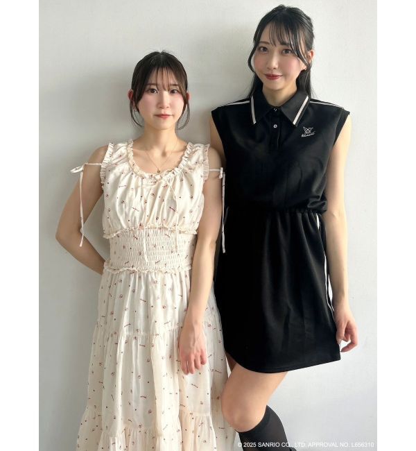 dazzlin「【メロクロコラボ】サイドラインミニワンピース」|ワンピース|