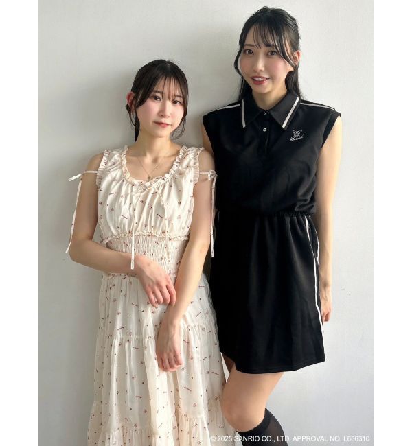 dazzlin「【メロクロコラボ】サイドラインミニワンピース」|ワンピース|