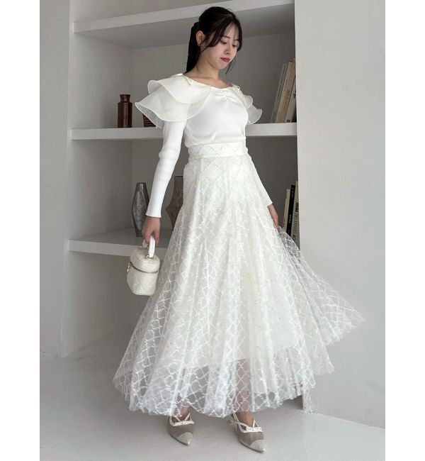 dazzlin「アームリボンリブプルオーバー」|ニット・セーター|