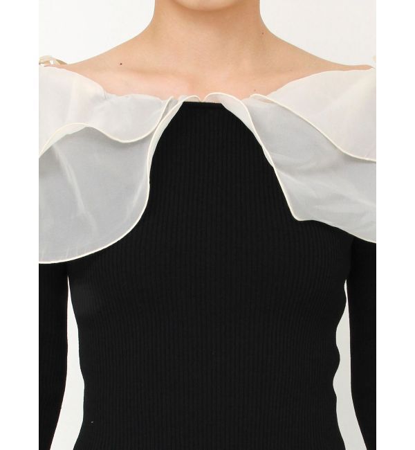 dazzlin「アームリボンリブプルオーバー」|ニット・セーター|