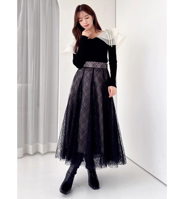 dazzlin「アームリボンリブプルオーバー」|ニット・セーター|