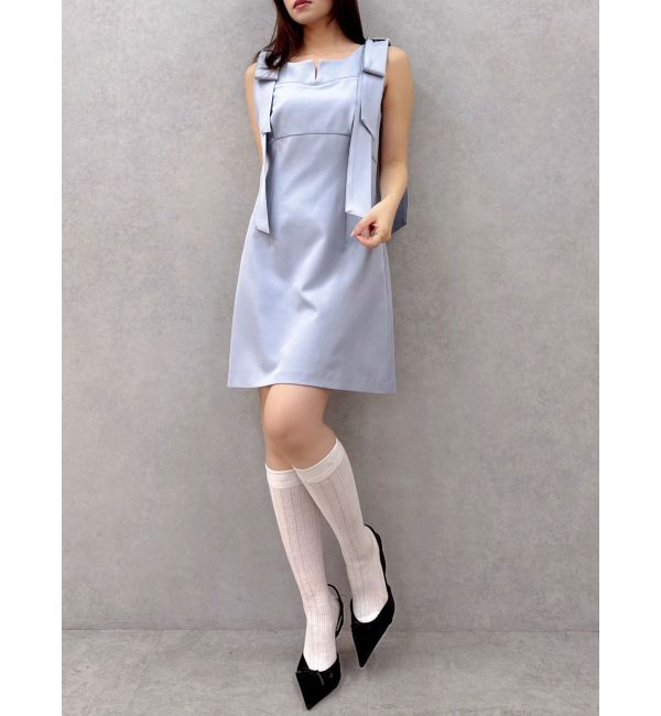 dazzlin「2WAYショルダーリボンミニワンピース」|ワンピース|