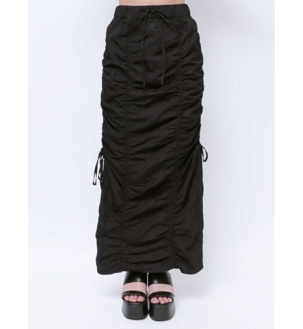 EMODA「サイドドローストリングナイロンスカート」|スカート|