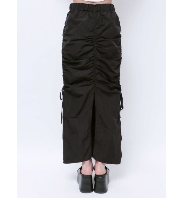 EMODA「サイドドローストリングナイロンスカート」|スカート|