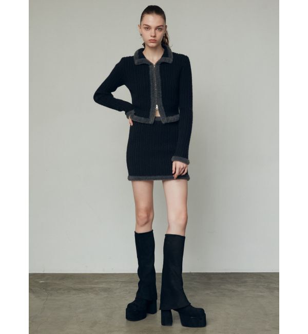 EMODA「シャギーエッジミニマルスカート」|スカート|