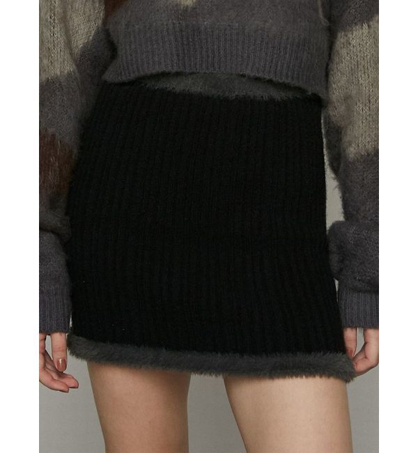EMODA「シャギーエッジミニマルスカート」|スカート|
