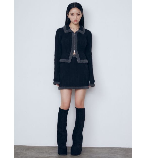 EMODA「シャギーエッジミニマルスカート」|スカート|